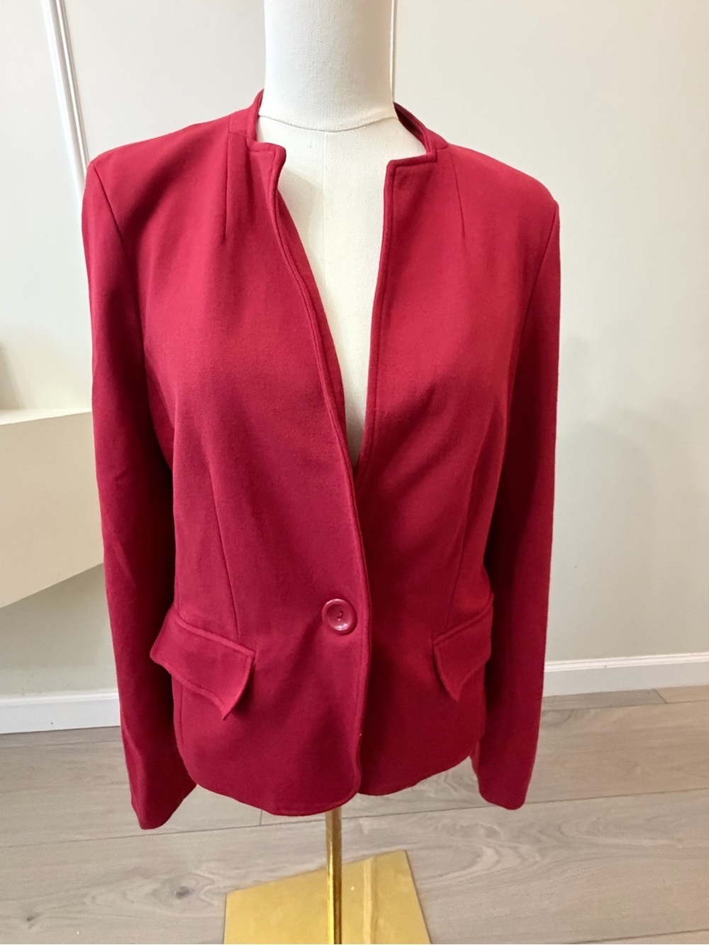 Premise Deep Raspberry Open-Front Collarless Blazer - Picture 8 of 9